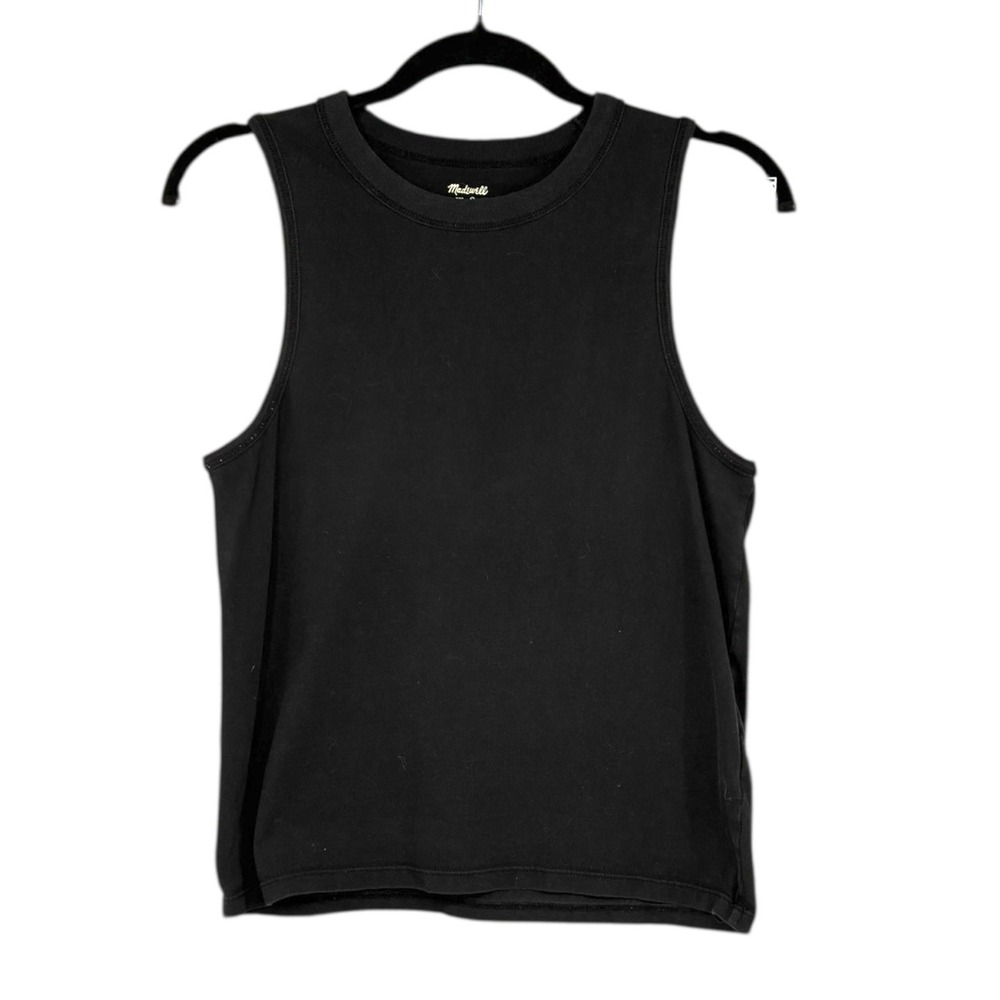 Madewell Black Basic Tank Top Sleeveless Cotton Womens‎ Size S